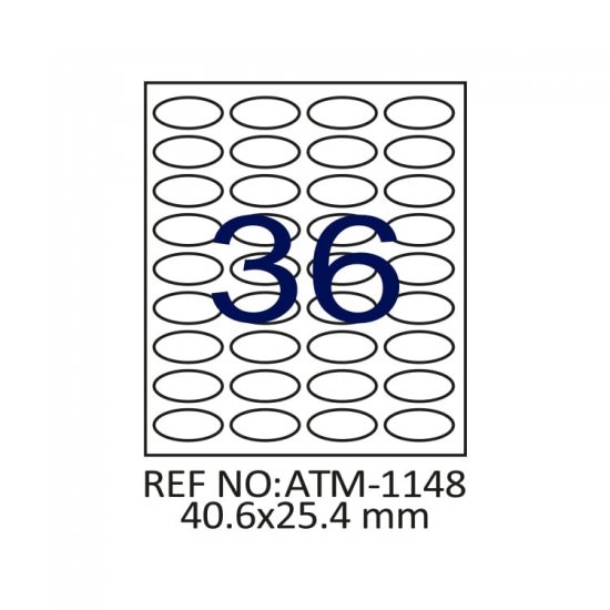 40.6 X 25.4 Lazer Etiket ATM-1148