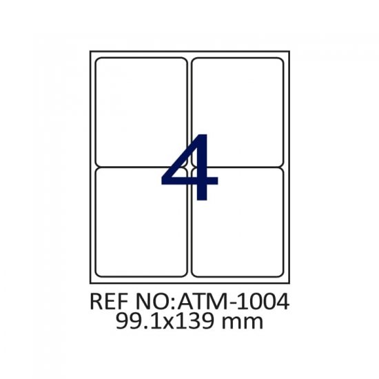 99.1 X 139 Lazer Etiket ATM-1004