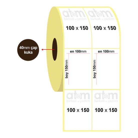 100mm x 150mm 2'li Vellum Etiket (Sticker)