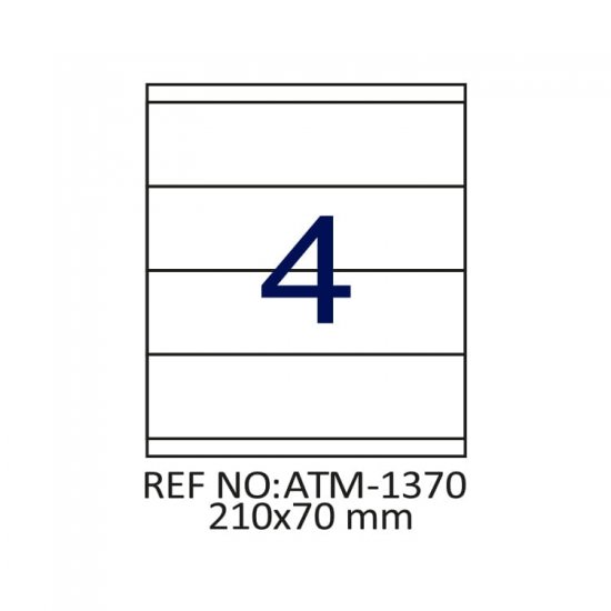 210 X 70 Lazer Etiket ATM-1370