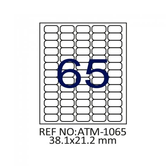38.1 X 21.2 Lazer Etiket ATM-1065