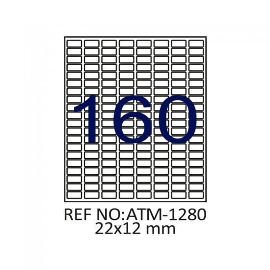 22 X 12 Lazer Etiket ATM-1280