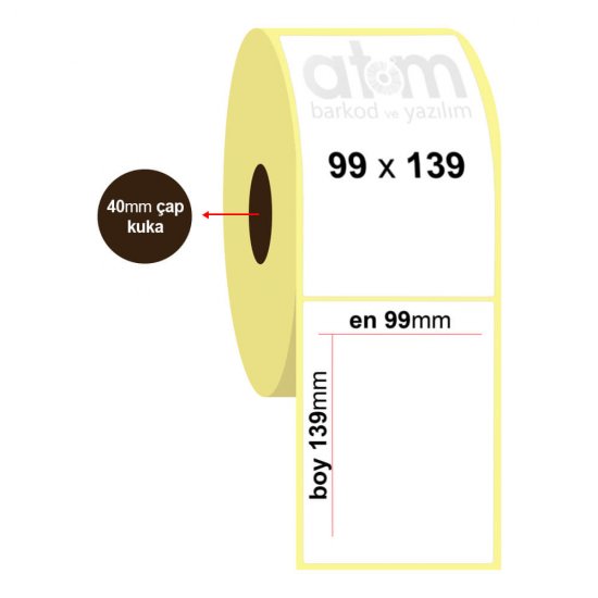 99mm x 139mm Lamine Termal Etiket (Sticker)