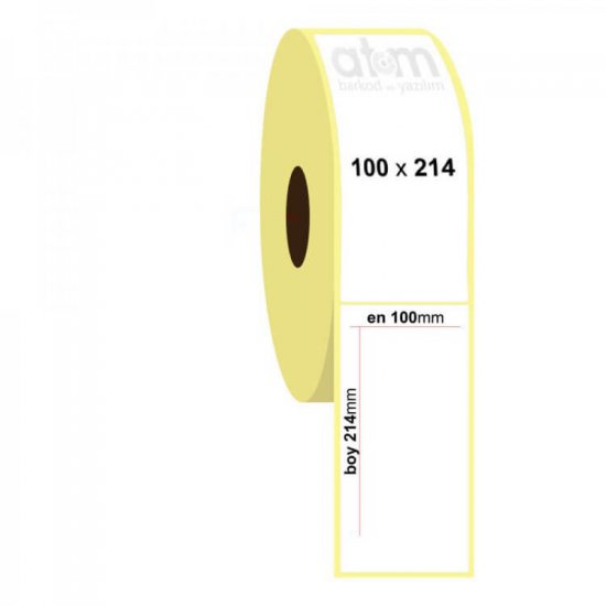 100mm x 214mm Lamine Termal Etiket (Sticker)