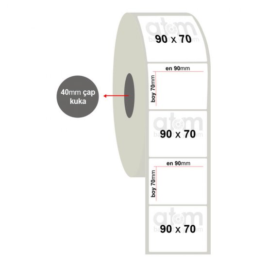90mm x 70mm Fastyre Etiket (Sticker)