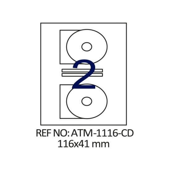 116 X 41 Lazer Etiket ATM-1116-CD