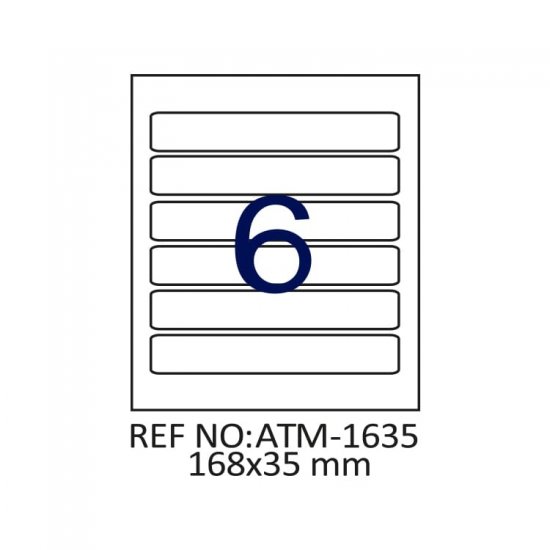 168 X 35 Lazer Etiket ATM-1635