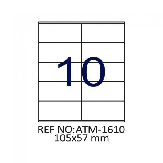 105 X 57 Lazer Etiket ATM-1610