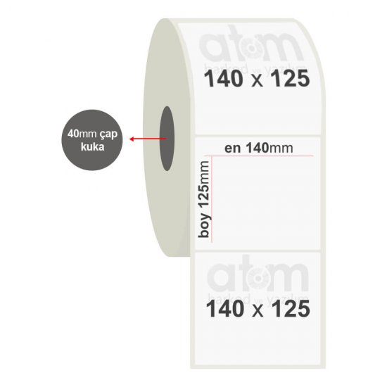 140mm x 125mm PP Şeffaf Etiket (Sticker)