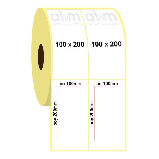 100mm x 200mm 2'li Vellum Etiket (Sticker)