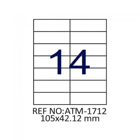 105 X 42.12 Lazer Etiket ATM-1712