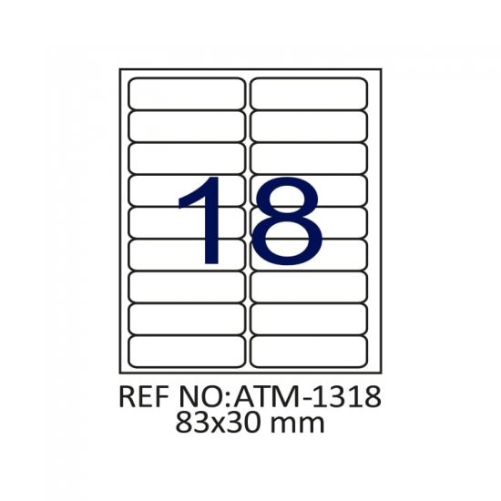 83 X 30 Lazer Etiket ATM-1318
