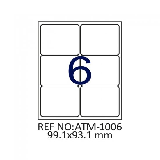 99.1 X 93.1 Lazer Etiket ATM-1006