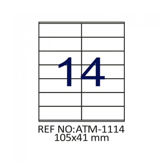 105 X 41 Lazer Etiket ATM-1114
