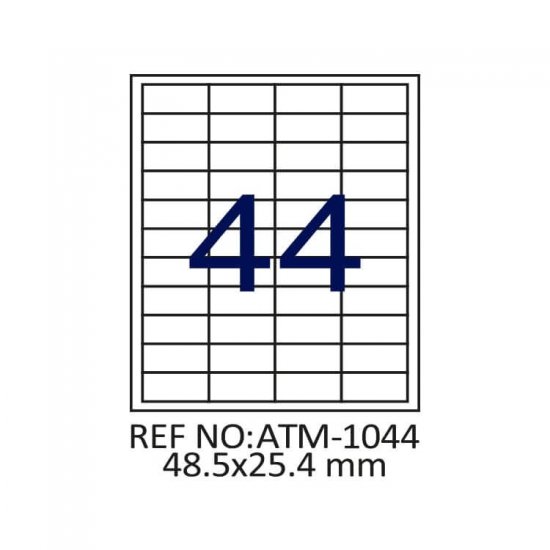 48.5 X 25.4 Lazer Etiket ATM-1044