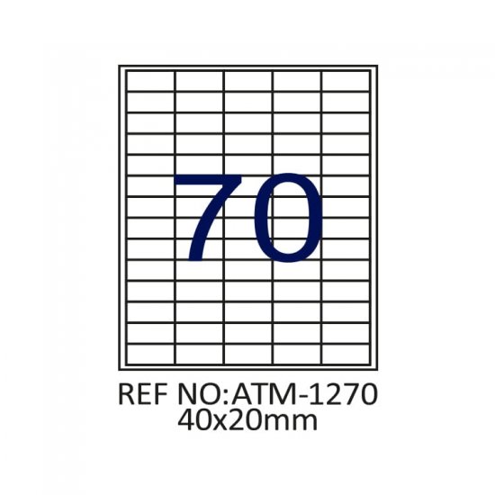 40 X 20 Lazer Etiket ATM-1270