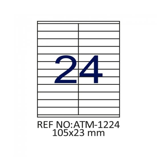 105 X 23 Lazer Etiket ATM-1224