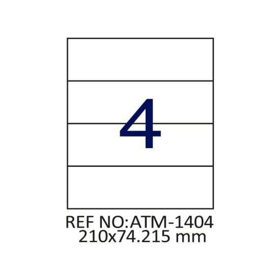 210 X 74.215 Lazer Etiket ATM-1404