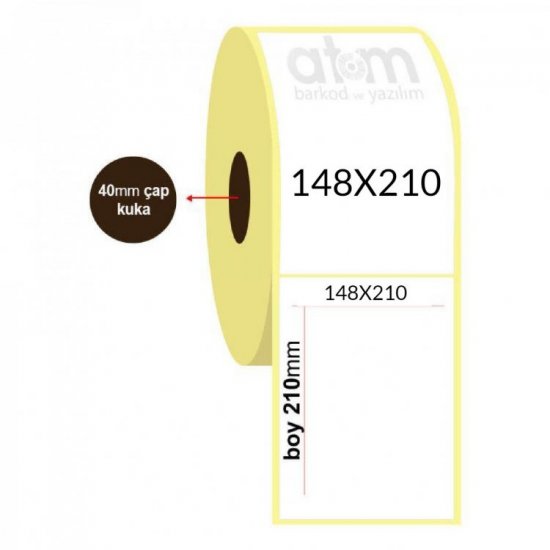 148mm x 210mm Termal Etiket Holtment (Sticker)