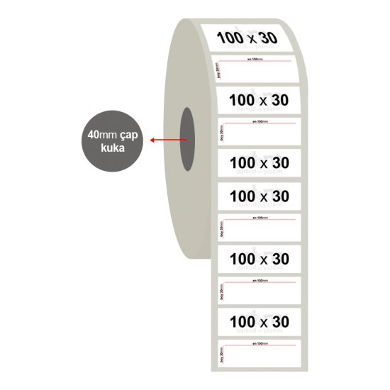 100mm x 30mm Silvermat Etiket (Sticker)