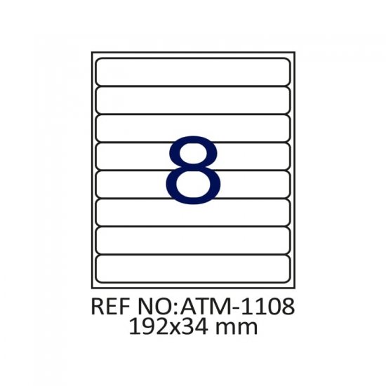 192 X 34 Lazer Etiket ATM-1108