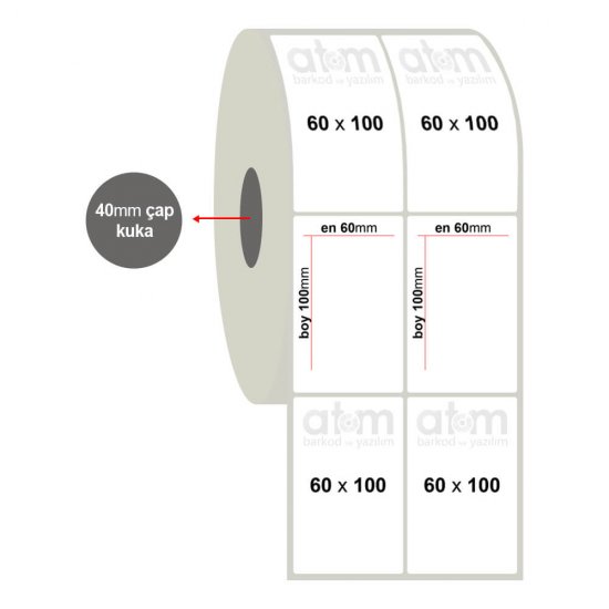 60mm x 100mm 2'li Fastyre Etiket(Sticker)