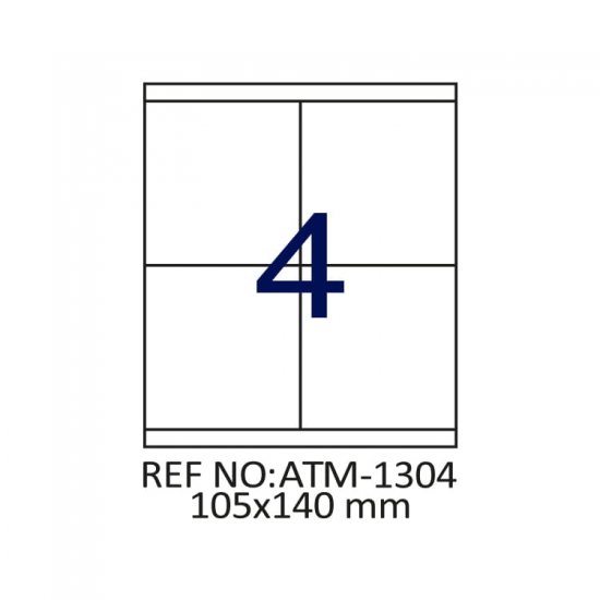 105 X 140 Lazer Etiket ATM-1304