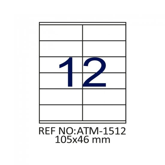 105 X 46 Lazer Etiket ATM-1512