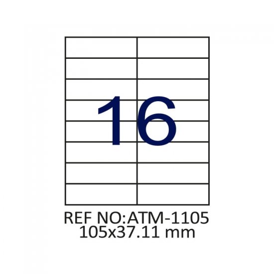 105 X 37.11 Lazer Etiket ATM-1105