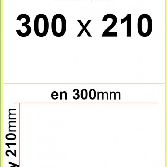300mm x 210mm PP Şeffaf Etiket (Sticker)