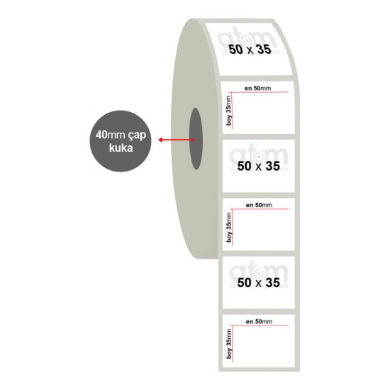 50mm x 35mm Fastyre Etiket (Sticker)