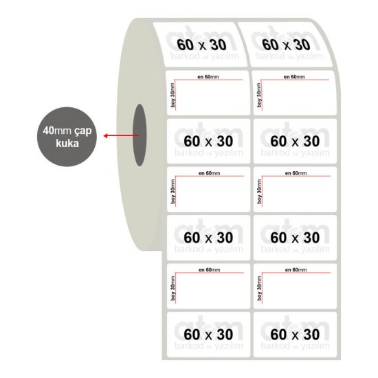 60mm x 30mm 2'li Fastyre Etiket(Sticker)