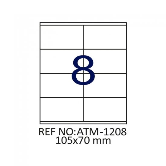 105 X 70 Lazer Etiket ATM-1208