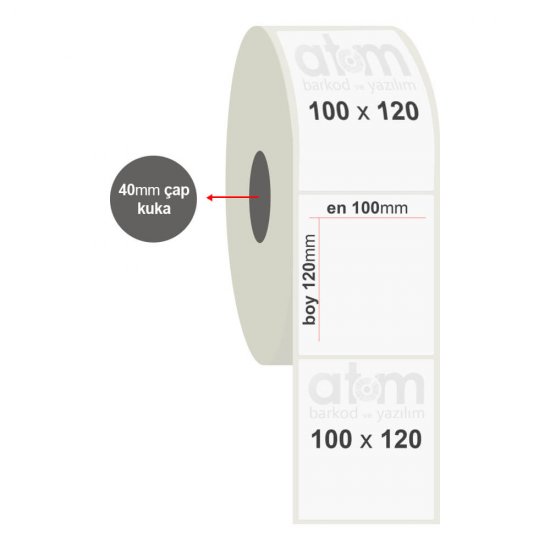 100mm x 120mm PP Şeffaf Etiket (Sticker)