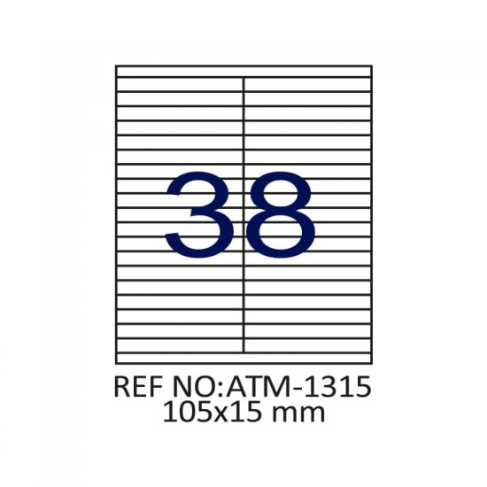 105 X 15 Lazer Etiket ATM-1315