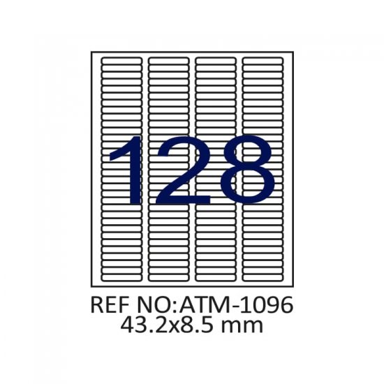43.2 X 8.5 Lazer Etiket ATM-1096