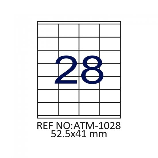 52.5 X 41 Lazer Etiket ATM-1028