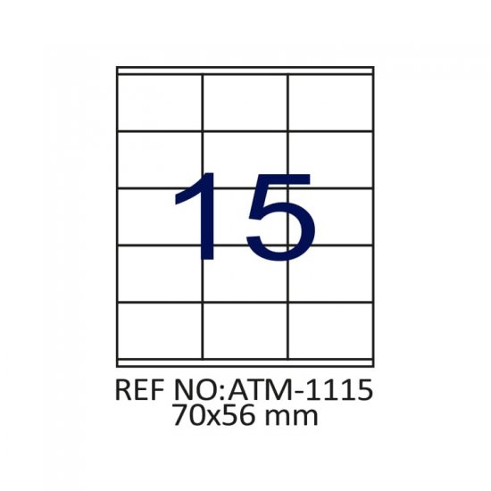 70 X 56 Lazer Etiket ATM-1115
