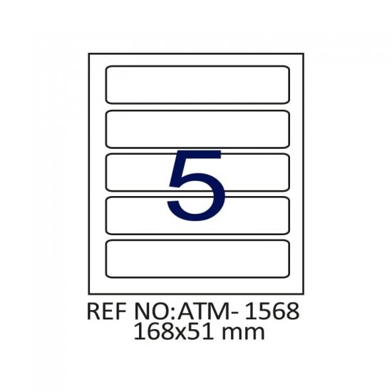 168 X 51 Lazer Etiket ATM-1568