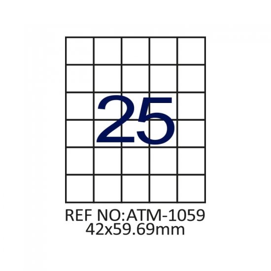 42 X 59.69 Lazer Etiket ATM-1059