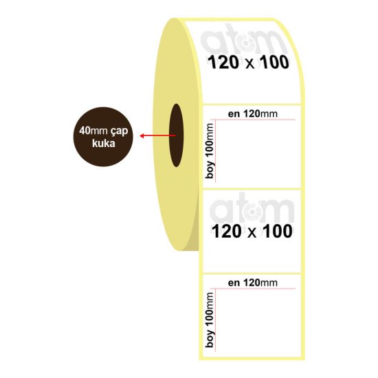 120mm x 100mm Termal Etiket (Sticker)
