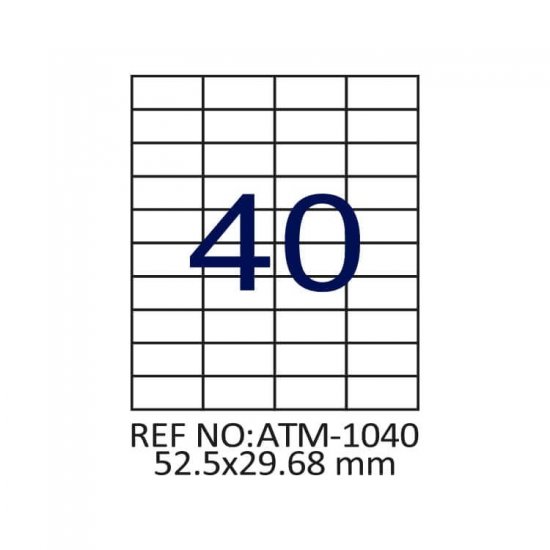 52.5 X 29.68 Lazer Etiket ATM-1040
