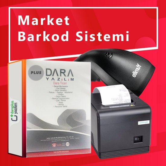  Yazıcı, Barkod Okuyucu ve Programlı Market Barkod Sistemi