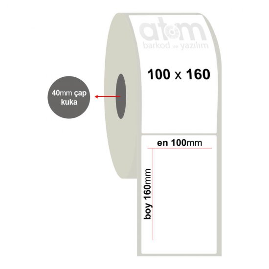 100mm x 160mm Silvermat Etiket (Sticker)