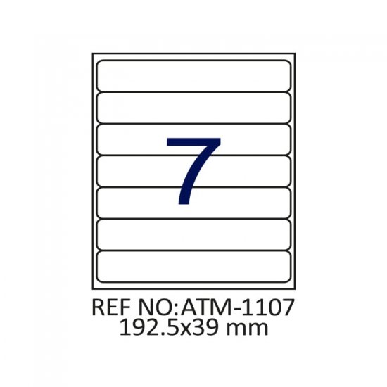 192.5 X 39 Lazer Etiket ATM-1107