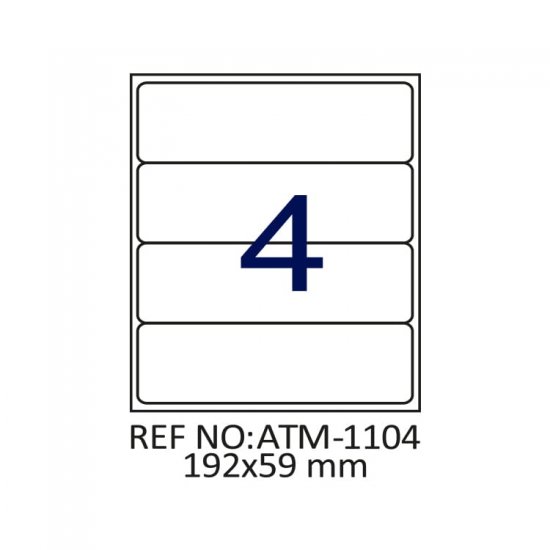 192 X 59 Lazer Etiket ATM-1104
