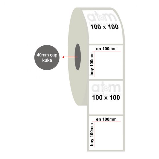 100mm x 100mm Silvermat Etiket (Sticker)