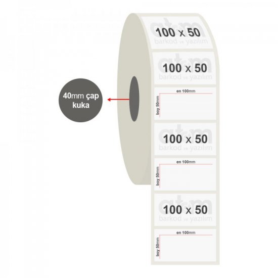 100mm x 50mm Petwhite Etiket (Sticker)