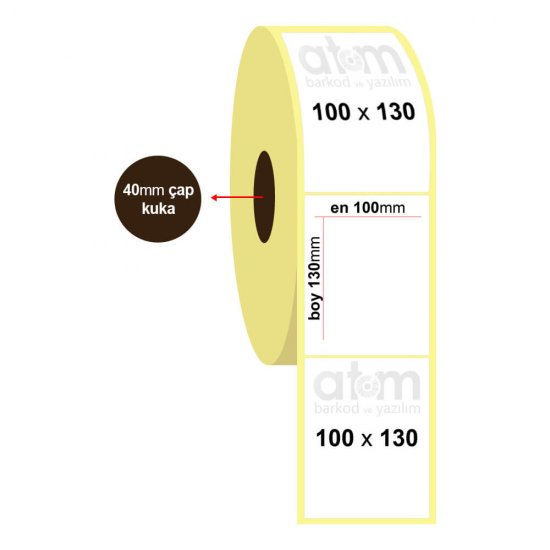100mm x 130mm Vellum Etiket (Sticker)
