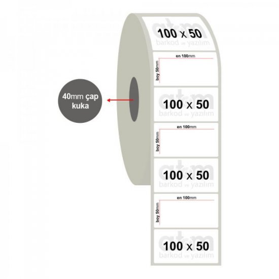 100mm x 50mm  Filmictyre Etiket(4000 Sarım)
